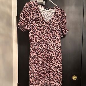 Generation Love Black Leopard T Shirt Dress